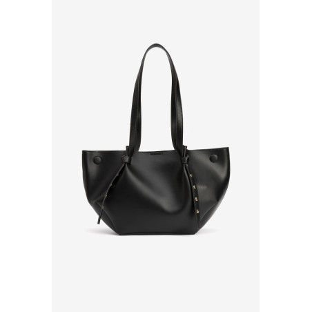 Bolso shopper negro minimalista-Tiffosi