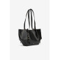 Bolso shopper negro minimalista-Tiffosi