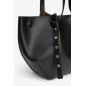 Bolso shopper negro minimalista-Tiffosi