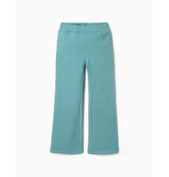 Jeggings de campana perchados para niña, azul verdoso-Zippy