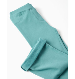 Jeggings de campana perchados para niña, azul verdoso-Zippy