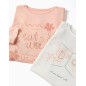 2 camisetas de manga larga con estampados de arte para niña, rosa/blanco-Zippy