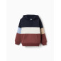 Sudadera de felpa con capucha y bloque de colores para niño, multicolor-Zippy