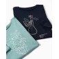 2 camisetas de manga larga con estampados de arte para niña, verde/azul-Zippy