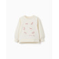Sudadera con estampado en relieve Arts para niña, blanco/rosa-Zippy