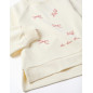 Sudadera con estampado en relieve Arts para niña, blanco/rosa-Zippy