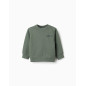 Sudadera de algodón con estampado ZY para bebé niño, verde oscuro-Zippy