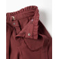Pantalón de pierna ancha de punto Roma con cinturón para niña, marrón-Zippy