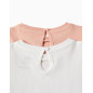 2 camisetas de manga larga con estampados para bebé niña, rosa/blanco-Zippy