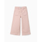 Pantalón de pierna ancha de sarga con bolsillos para niña, rosa claro-Zippy