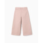 Pantalón de pierna ancha de sarga con bolsillos para niña, rosa claro-Zippy