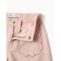 Pantalón de pierna ancha de sarga con bolsillos para niña, rosa claro-Zippy