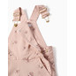 Peto de pierna ancha de sarga con estampado floral para niña, rosa-Zippy