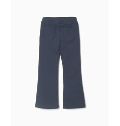 Jeggings de campana perchados para niña, azul marino-Zippy