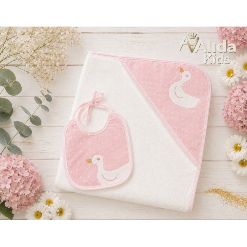 Pack Capa de Baño y Babero Patito 1m×1m-Sardon