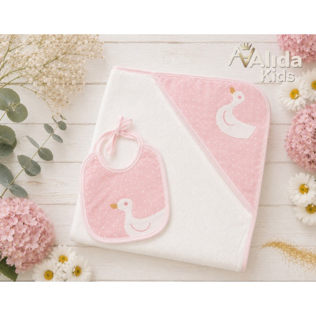 Pack Capa de Baño y Babero Patito 1m×1m-Sardon