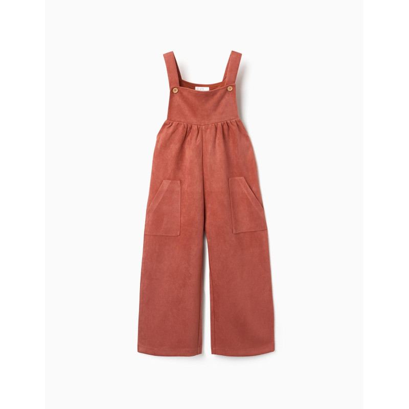Peto de pierna ancha con bolsillos para niña, terracota-Zippy