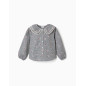 Camisa de algodón Vichy con flores para niña, blanco/azul marino-Zippy Camisa de algodón Vichy con flores para niña, blanco/azul marino-Zippy