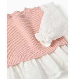 Jersey combinado para bebé niña, blanco/rosa claro-Zippy