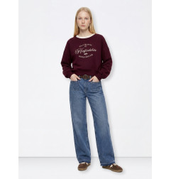 Sudadera Cropped burdeos-Tiffosi