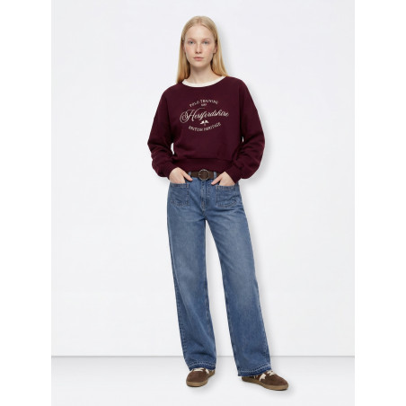 Sudadera Cropped burdeos-Tiffosi