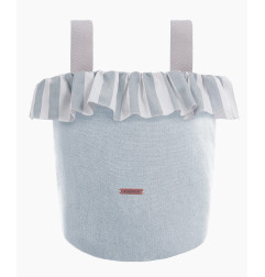 BOLSO BOMBONERA CON VOLANTES RAYA MENTA-Uzturre