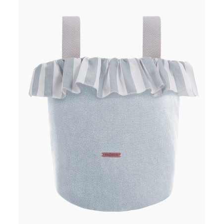 BOLSO BOMBONERA CON VOLANTES RAYA MENTA-Uzturre