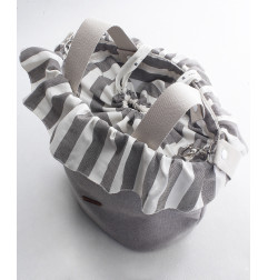BOLSO BOMBONERA CA RAYA GRIS ANTRACITA-Uzturre