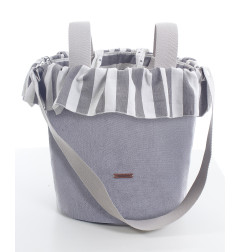 BOLSO BOMBONERA CA RAYA GRIS ANTRACITA-Uzturre