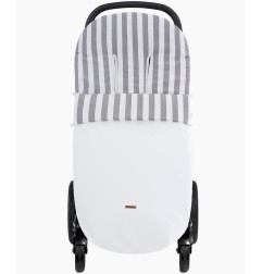 SACO DE SILLA PO RAYA Gris/Blanco-Uzturre