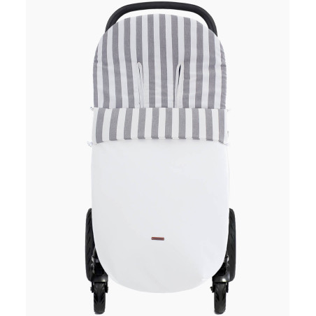 SACO DE SILLA PO RAYA Gris/Blanco-Uzturre