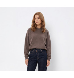 Sudadera oversize gris con capucha-Tiffosi