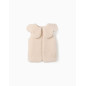 Chaleco acolchado de sherpa con maxi cuello para niña, blanco-Zippy