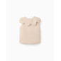 Chaleco acolchado de sherpa con maxi cuello para niña, blanco-Zippy