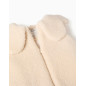 Chaleco acolchado de sherpa con maxi cuello para niña, blanco-Zippy