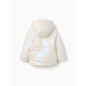Chaqueta acolchada reversible con capucha y forro para niña, blanco-Zippy