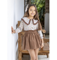 Conjunto Blusa Flores Rita y Falda-Boetie
