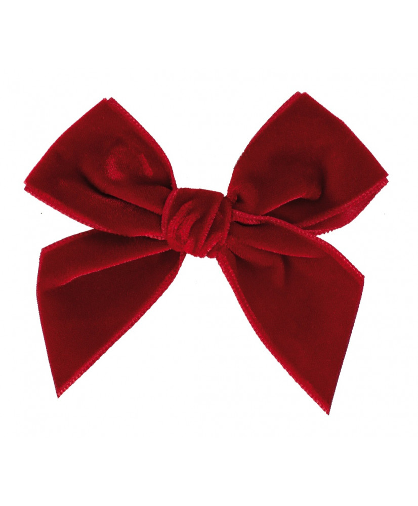 Lazo Pelo Pinza Terciopelo Rojo-Calamaro