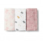 Pack de 3 Mini Gasas Mmuse Rosa-Baby Tous