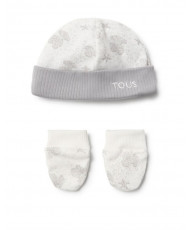 Conjunto de Bebé Gorro y Manoplas Ilusion Gris-Baby Tous