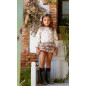 Conjunto Camisa Cuello Cuadros y Braga Bombón Taupe-Manuela Montero Conjunto Camisa Cuello Cuadros y Braga Bombón Taupe-Manuela Montero