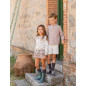 Conjunto Camisa Dani Vichy+Pantalón Rodrigo Pana Marfil Taupe-Manuela Montero