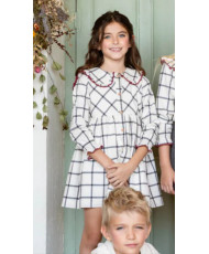 Vestido Dell Niña Burgundy- Manuela Montero