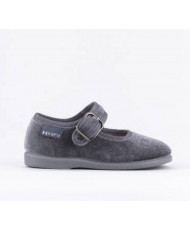 Mercedita Terciopelo Gris-Zapy