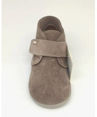 Botas Piel Serraje Niño Taupe-Zapy