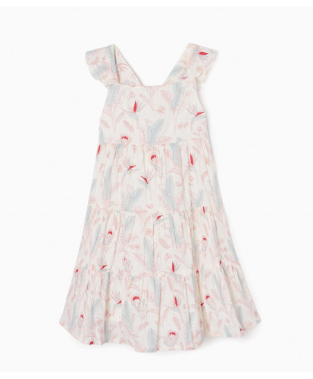 Vestido de Algodón Estampado Floral-Zippy