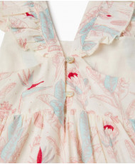 Vestido de Algodón Estampado Floral-Zippy