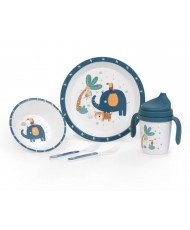 Set Vajilla 5 Piezas Azul-Interbaby