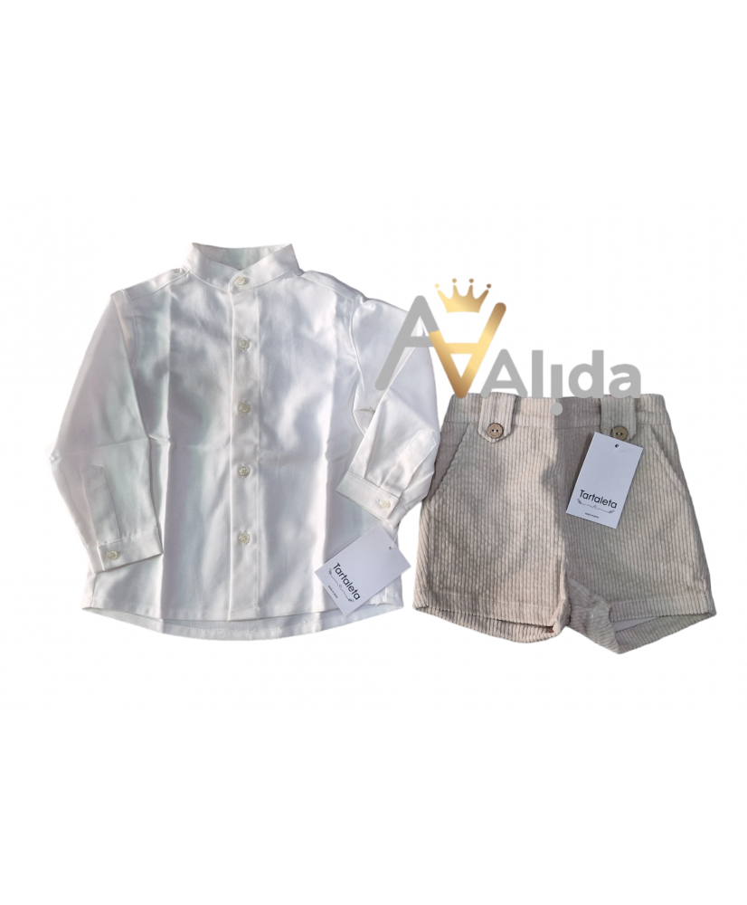 Conjunto Bebé Niño Camisa y Pantalón Corto-Tartaleta