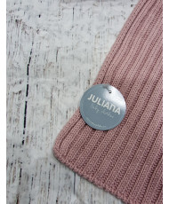 Conjunto Gorro Pompón Pelo Natural y Bufanda Canale Maquillaje-Juliana